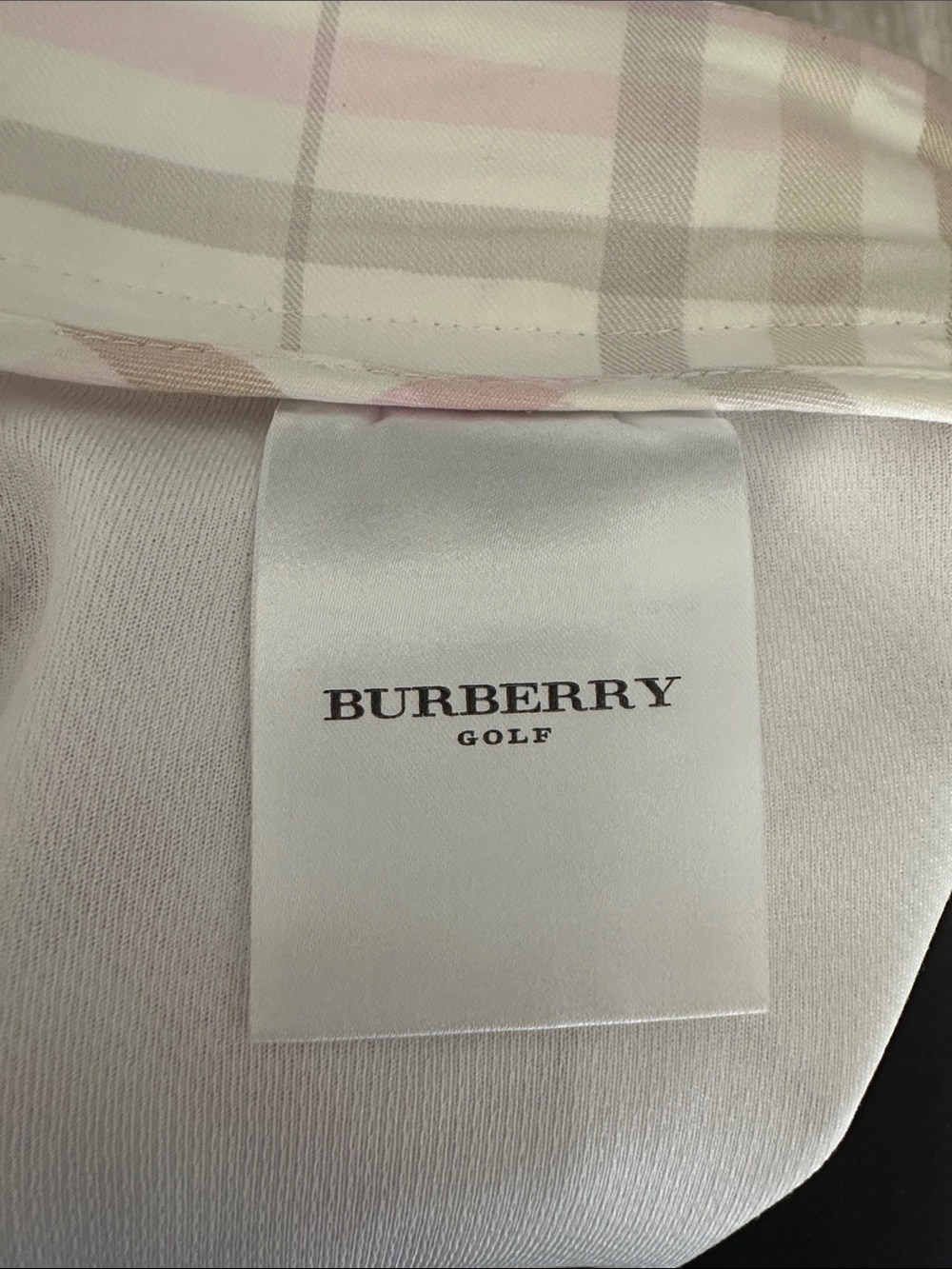 Burberry Golf Skirt with interior shorts.  Classic White Pink Beige Plaid. - Picture 6 of 7